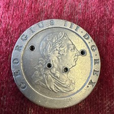 Rare 1797 George III Cartwheel Twopence in used drilled Uncleaned  condition