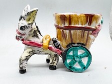 VINTAGE CERAMIC DONKEY CART