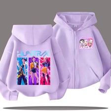 Kids Funny Zip Up Sweatshirt Kpop Hunter Hoodie Zipper Casual Top Baby Girl Boy