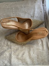 Zara Gold Beige Rhinestone
