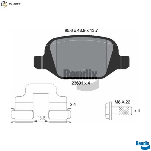Brake pad set disc - set,