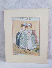 Vintage Vogue Cover Folio Page – “Late November 1920” – Mounted – Double-Sided