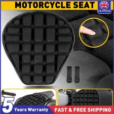 Black Lycra Comfort Seat Cushion Cover Shock Absorb Pad For Motorcycle AUXITO