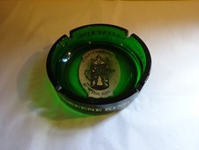 Collectable  Greene King  (Type 2 ) 6" Round green glass ashtray - Beer - Pub