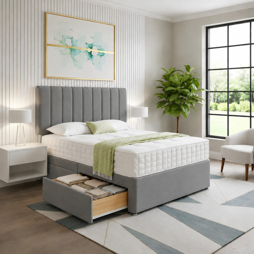 Reinforced divan bed - set, with