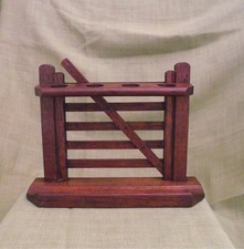 SMALL GATE PIPE RACK FOR 4 PIPES - VINTAGE OAK - USED - GOOD OVERALL CONDITION