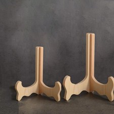 1pc Wooden Plate Stand Display