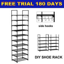 10 Tier Metal Shoe Rack Tall