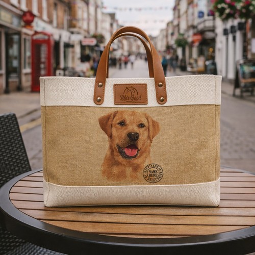 Yellow labrador tote bag large - labrador,
