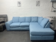 Blue Right Hand Corner Sofa Delivery Available Up To 30 Miles