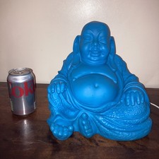 Vintage Silly Gifts Holland Rubber Blue Buddha Table Lamp Kitsch