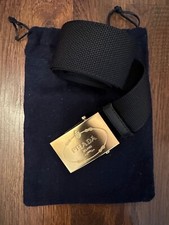 Prada Gold Tone Logo Buckle