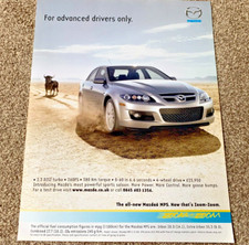 MAZDA 6 MPS 2006 - FRAMEABLE COLLECTIBLE ORIGINAL CLASSIC CAR ADVERT