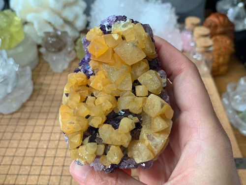 Natural amethyst calcite - natural,