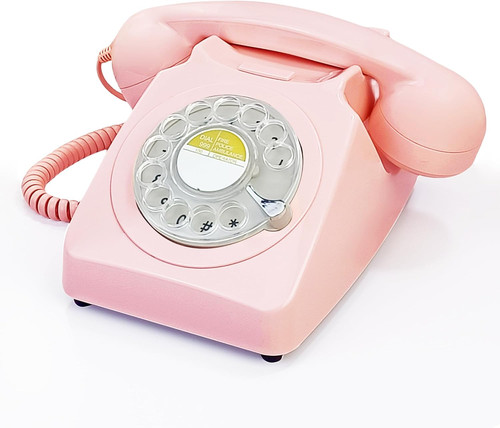 Pink retro rotary landline - rotary,