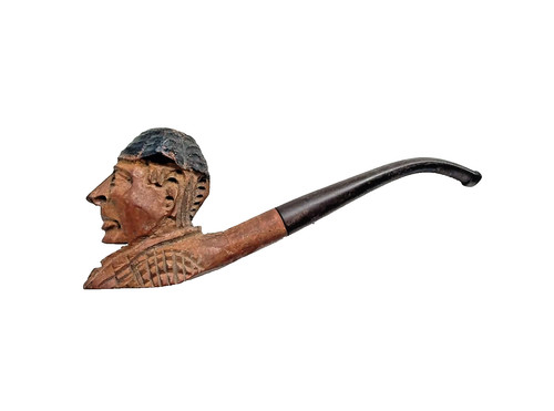 Vintage wooden smoking pipe - wooden,