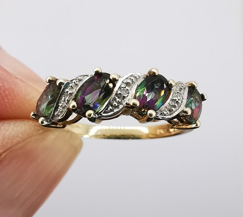 9ct gold mystic topaz and - 9ct,
