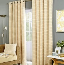 Pair of Curtains Yellow Ochre