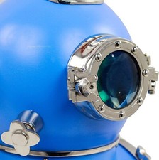 18" Blue Mark V U.S Navy Divers Diving Helmet For Special Occasions Halloween.