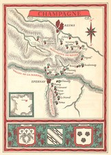 Champagne wine map. Carte