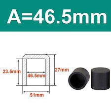 Black Round Silicone Rubber End Cover Caps Dust Cap For A=2.8mm~78.5mm Pipe Tube