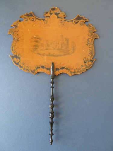 Victorian painted face screen