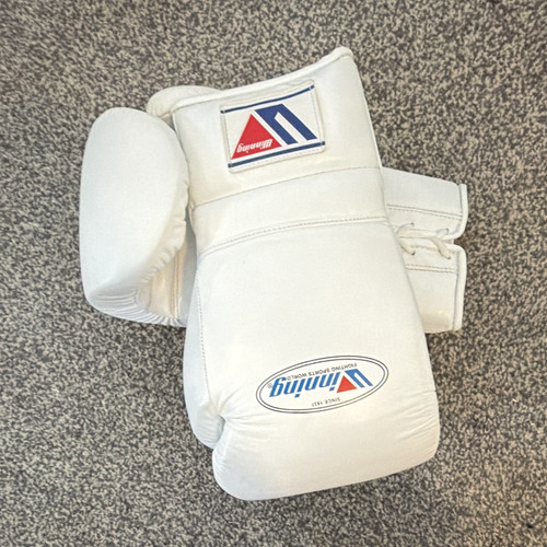 Winning white laced boxing - ,