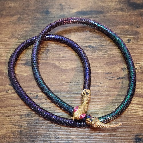 Vintage iridescent mesh - vintage, snake