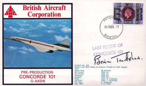 Concorde brian trubshaw signed - brian,