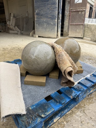 Reclaimed yorkstone spheres - reclaimed,