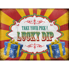 Lucky Dip  Vintage Traditional  Fairground Stalls & Rides Metal Wall Art