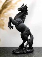Black Rearing Horse Statue
