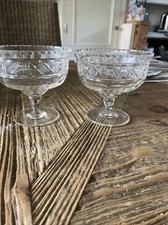 Two Vintage cut glass bon bon