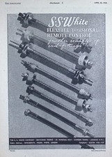 1943 S.S. White Remote Control Ad – WWII Aircraft Parts The Aeroplane Magazine