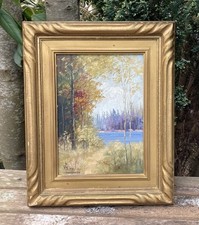 Vintage Gilt Framed Signed Oil