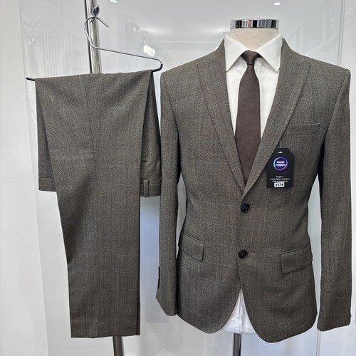 Tailoring slim fit brown - fit,