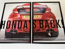 FRAMED Original 2015 Honda Civic Type R FK8 Magazine Picture Poster Wall Art