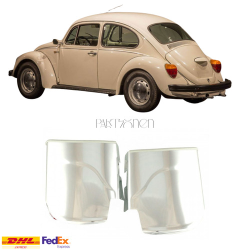 Rear fender set silver - rear,