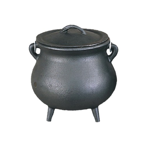 Cast iron cauldron with - cauldron, 7"