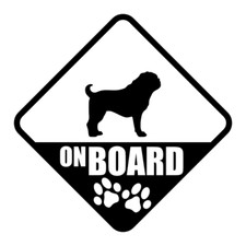 Pug Dog On Board Paw Sign