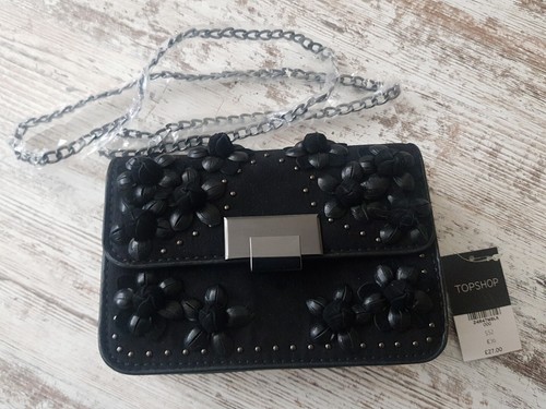 New topshop black faux - black, suede