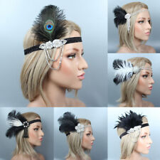 Ladies 1920s Headband Feather