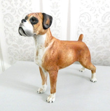 VINTAGE BISQUE PORCELAIN BOXER