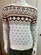 Vintage Acrylic Ski Boat / Slash Neck Jumper