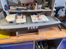 Model ship, Vosper RAF  radio controlled  crash tender with controller.  