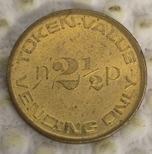 Vintage Brass n21/2p Vending Token Franklin Mint Ltd