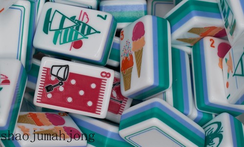 American style mahjong tiles - american,