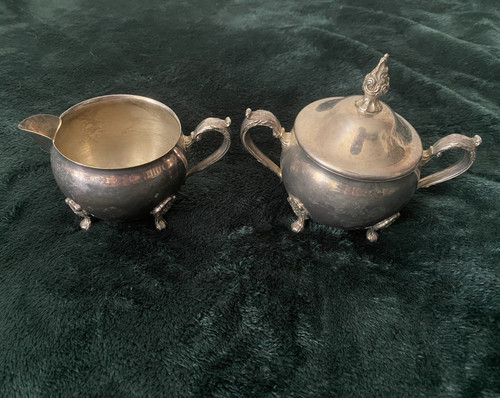Viners silver plate cream jug - silver,