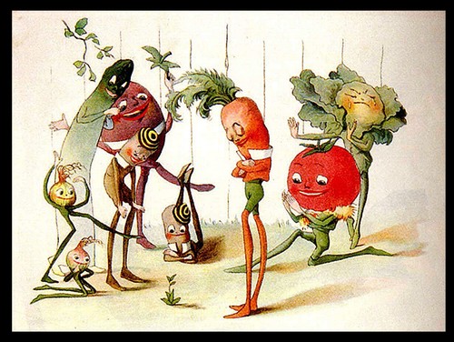 Vegetables retro metal - retro,