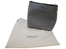 Modalu Grey Handbag Leather Includes An Inner Bag Purse & Dustbag - NEW